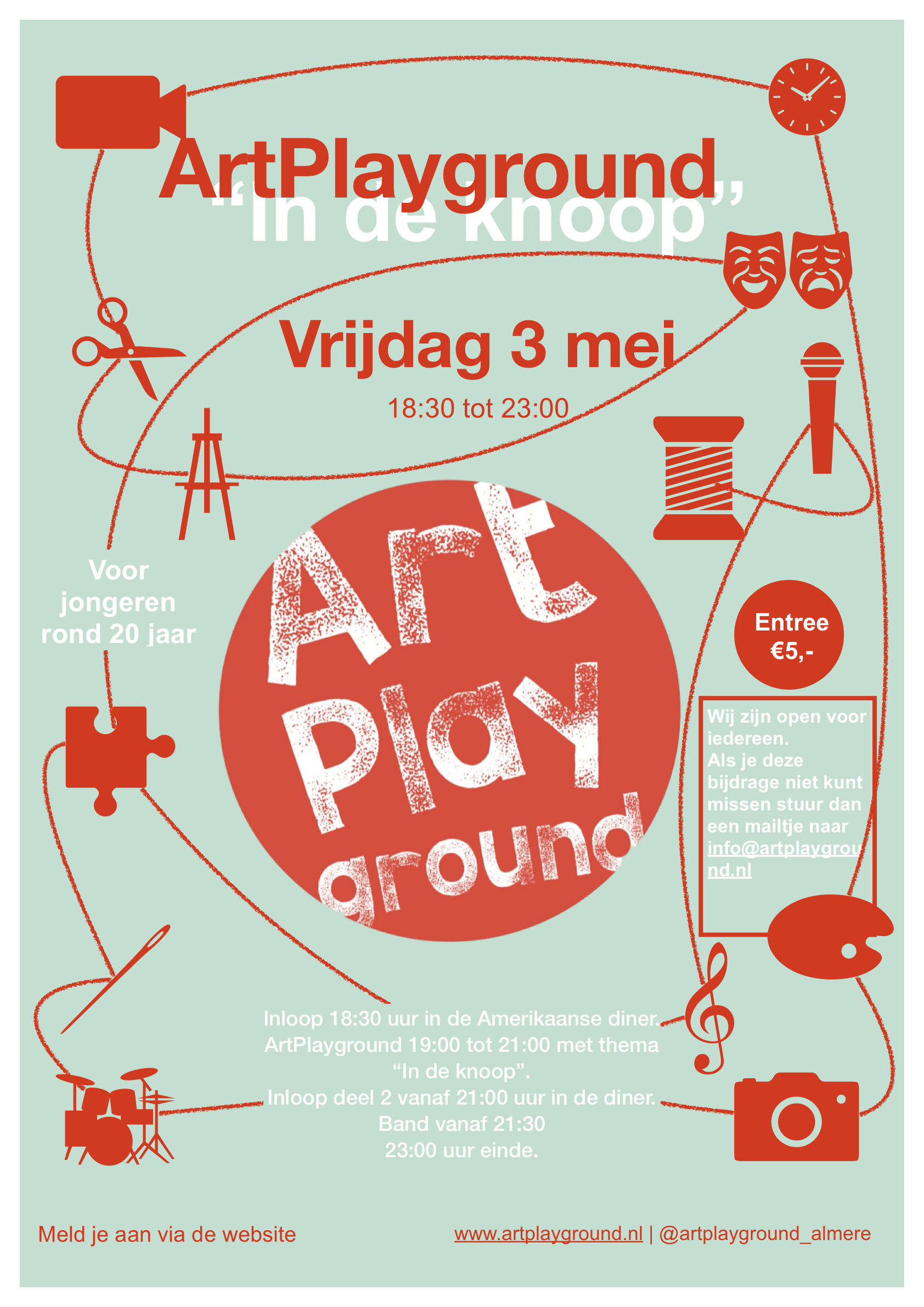 ArtPlayground "In de Knoop" op vrijdag 3 mei